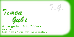 timea gubi business card